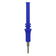 Pulsar RIP Blue 6.25 inch silicone dab straw with a grade 2 titanium dab tip for concentrates
