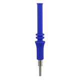 Pulsar RIP Blue 6.25 inch silicone dab straw with a grade 2 titanium dab tip for concentrates