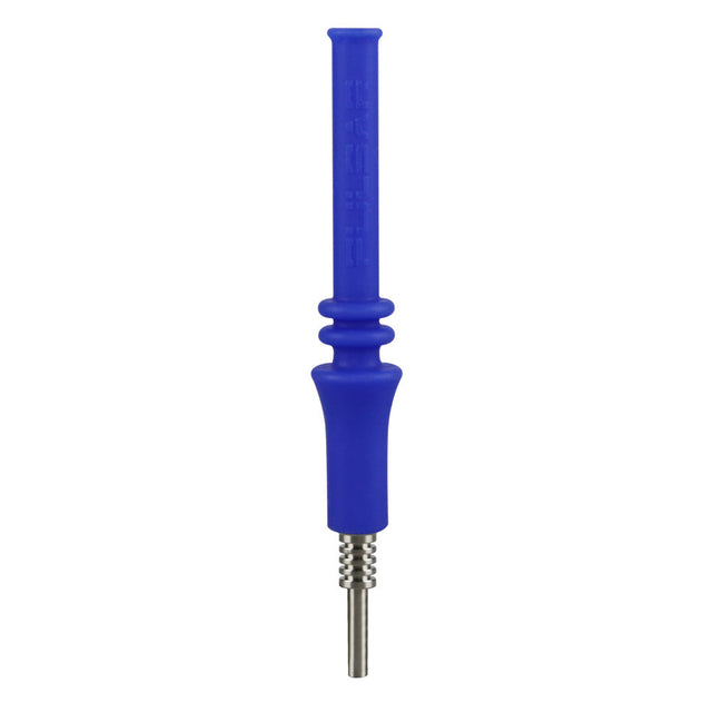 Pulsar RIP Blue 6.25 inch silicone dab straw with a grade 2 titanium dab tip for concentrates