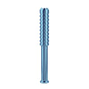 Blue Metal One-Hitter Chillum Pipe - The Digger, 3" Aluminum, Front View, for Dry Herbs