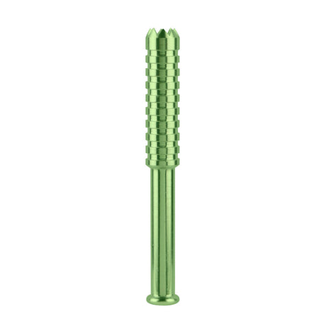 Green Metal One-Hitter Chillum Pipe - The Digger with Textured Grip - Front View