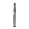Silver Metal One-Hitter Chillum Pipe - The Digger, 3" Aluminum, Front View