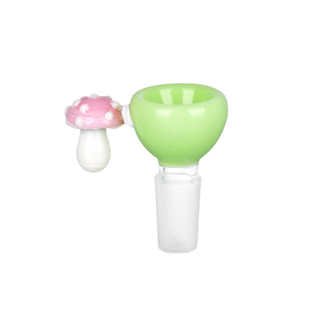 14mm Micro Shroom Herb Slide with Assorted Colors, Front View on Seamless White Background