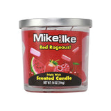 Mike and Ike Red Rageous scented candle, triple wick, 14 oz soy wax blend in clear jar