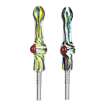 Milky Way Swirl Dab Straw with Marble Detail and Titanium Tip, Portable 6" Size