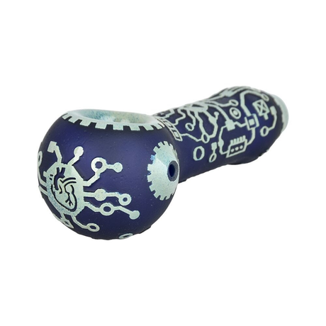 Milkyway Circuitboard Sandblasted Glass Spoon Pipe | 4.5"