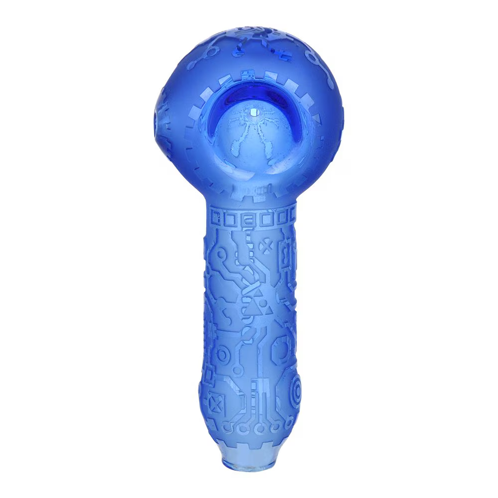 Milkyway Circuitboard Sandblasted Glass Spoon Pipe | 4.5"