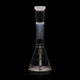 MilkyWay Glass 15" Respire Beaker Bong with Intricate Design - Front View