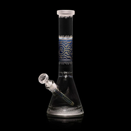 MilkyWay Glass 15" Respire Beaker Bong with Intricate Design - Front View