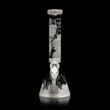 MilkyWay Glass 15" Skull Emperor Beaker Bong with 45 Degree Joint - Front View