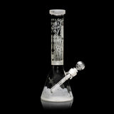 MilkyWay Glass 15" Skull Emperor Beaker Bong with Intricate Design - Front View