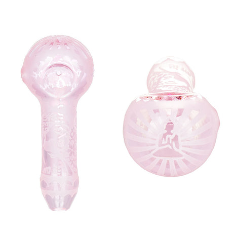 Milkyway Glass Buddha Hand Pipe in Pink - Borosilicate Glass Spoon Design