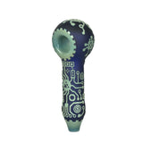 Milkyway Glass 4.5" Circuitboard Hand Pipe with Intricate Design - Front View