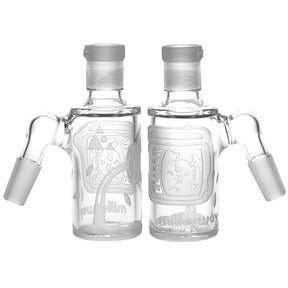 Milkyway Glass Elixer Rose 14mm Dry Ash Catcher, 45 Degree Joint Angle, Front View