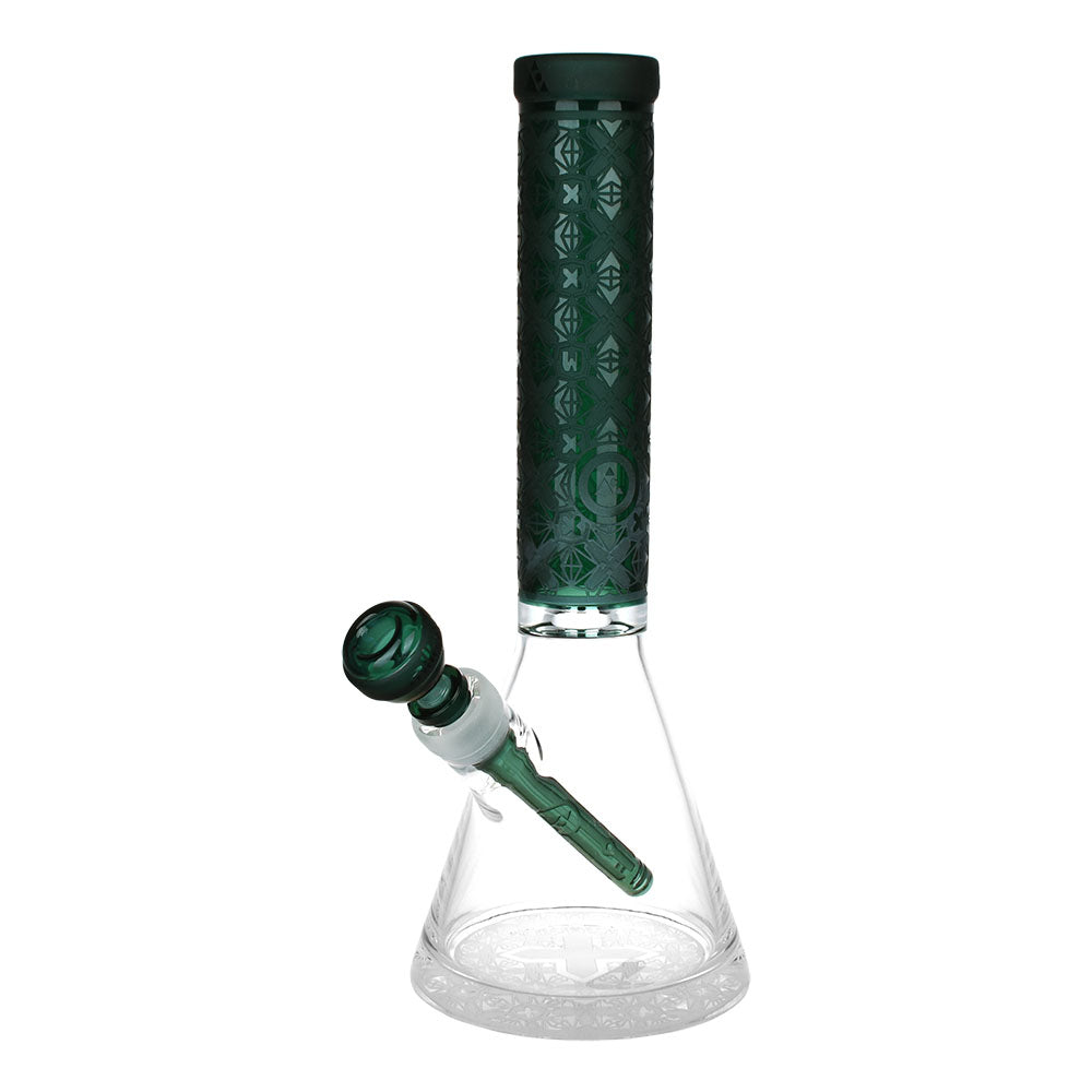 Milkyway Glass X-Morphic Evo Beaker Water Pipe, 14", Borosilicate Glass, Front View