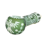 Milkyway Maya Face Sandblasted Glass Spoon Pipe | 4.5"