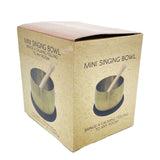 Mini Calming Singing Bowl with Wooden Striker, 3.5" Diameter - Packaged View