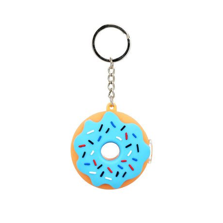 Eyce Mini Donut Silicone Pipe in Assorted Colors with Keychain - Front View on White Background