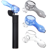Mini Hand Pipe Puffco Pivot attachment 3 pack, 2.5 inch borosilicate glass mouthpieces in assorted colors