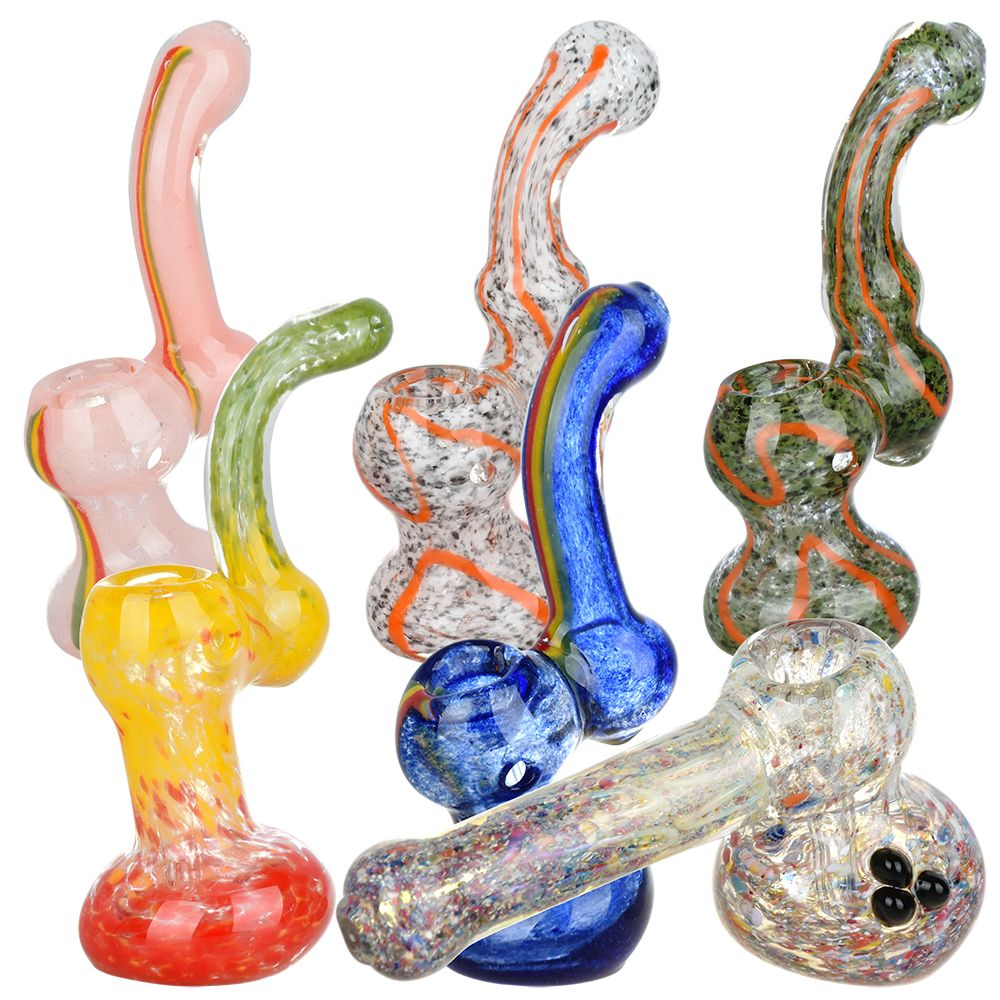 Mixed Glass Sherlock Bubbler Assortment | 5.25" | 6ct Bundle