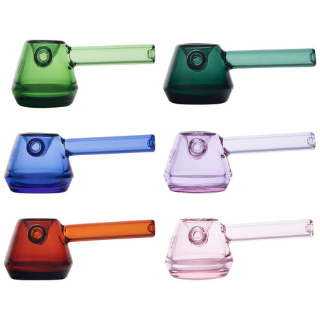 Assortment of MJ Arsenal Kettle Hand Pipes in Unique Colors, Borosilicate Glass, 3.75" Length