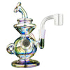 MJ Arsenal Mini Jig Mini Rig in Iridescent Finish, 5.5" Tall with 10mm Female Joint, Front View