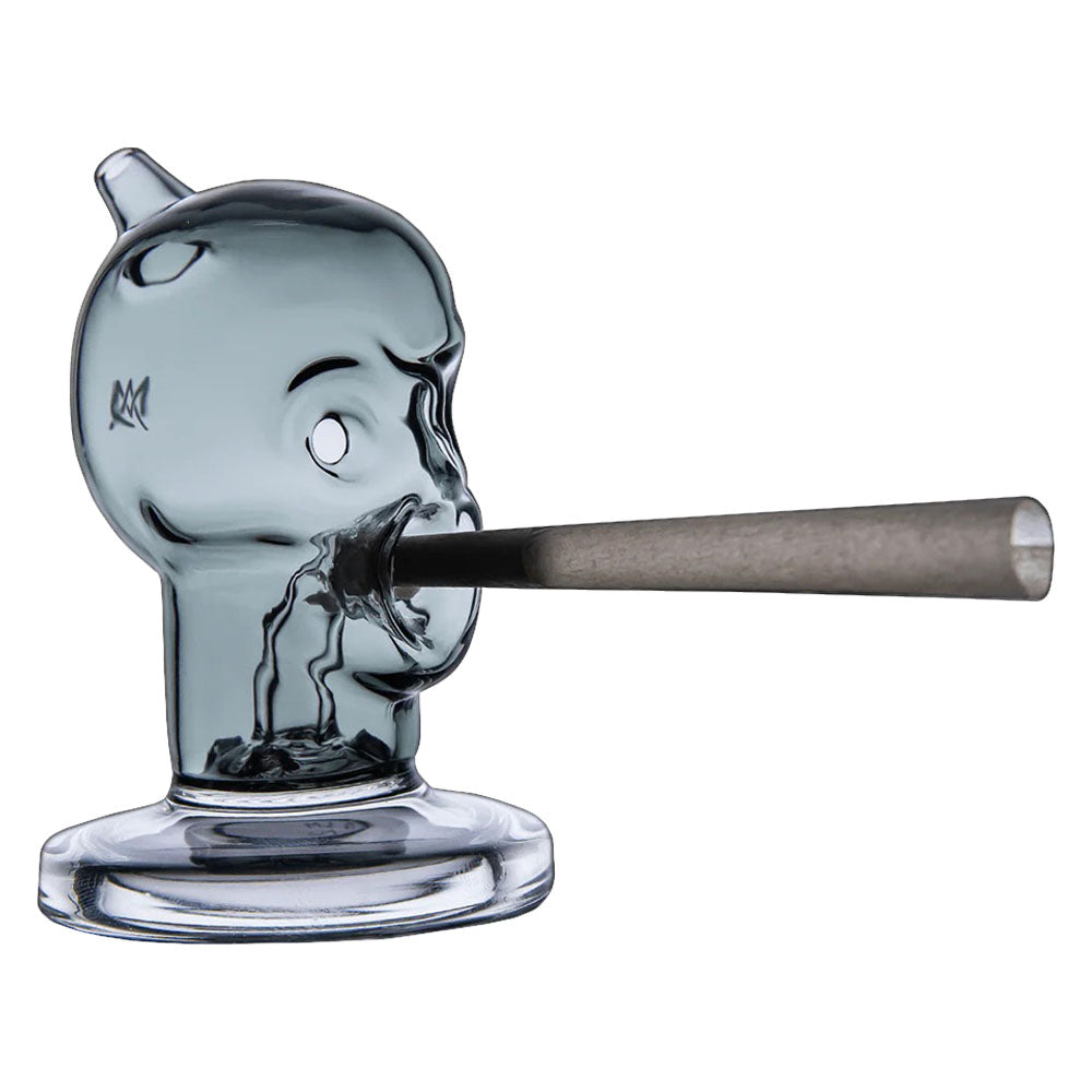 MJ Arsenal Rip'r Limited Edition Blunt Bubbler in Borosilicate Glass, Front View with Blunt