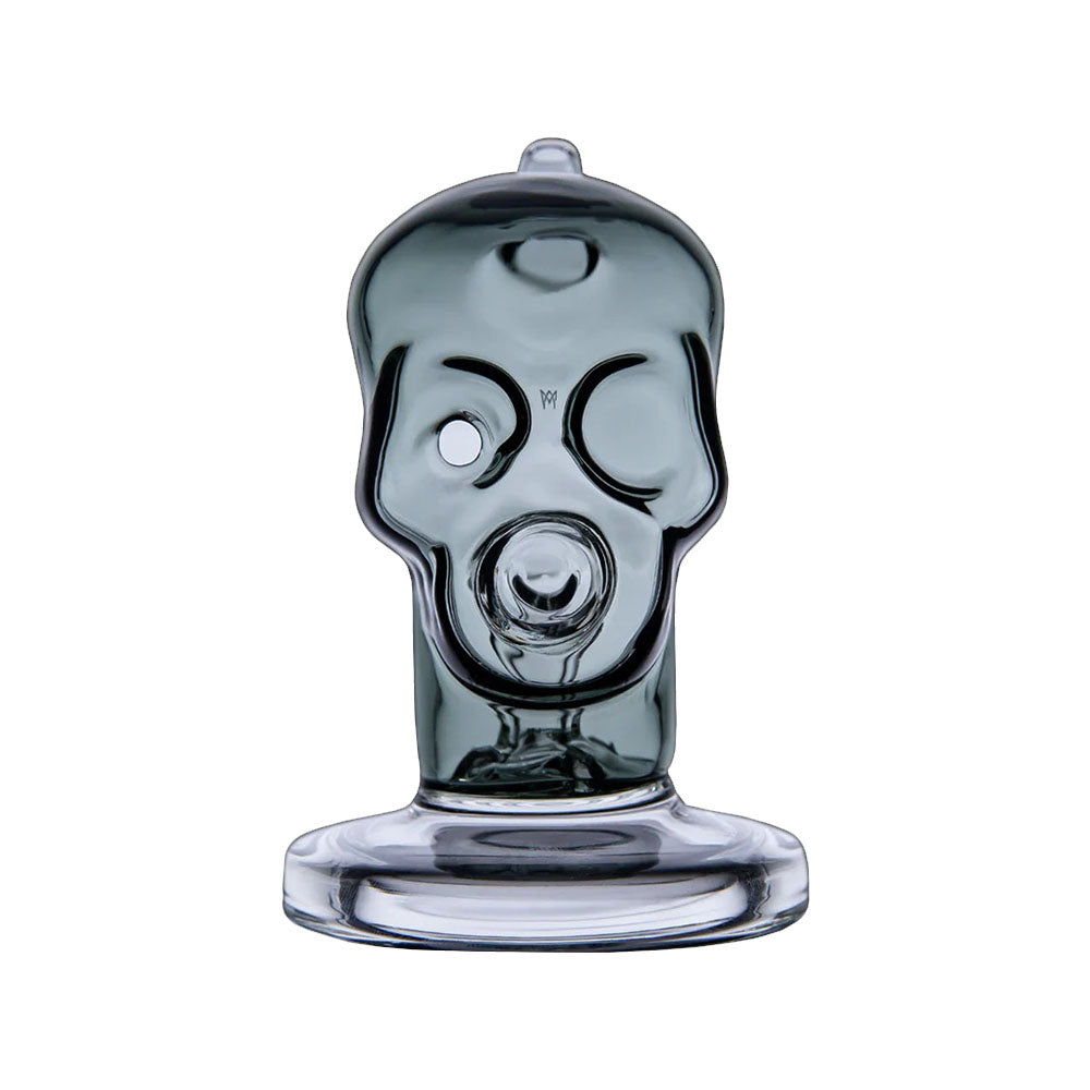 MJ Arsenal Rip'r Limited Edition Blunt Bubbler in Borosilicate Glass, Skull Design, Front View