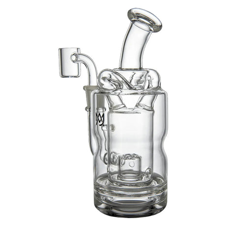 MJ Arsenal Turbine Mini Rig with 10mm Female Joint, Straight Design, Borosilicate Glass, Front View