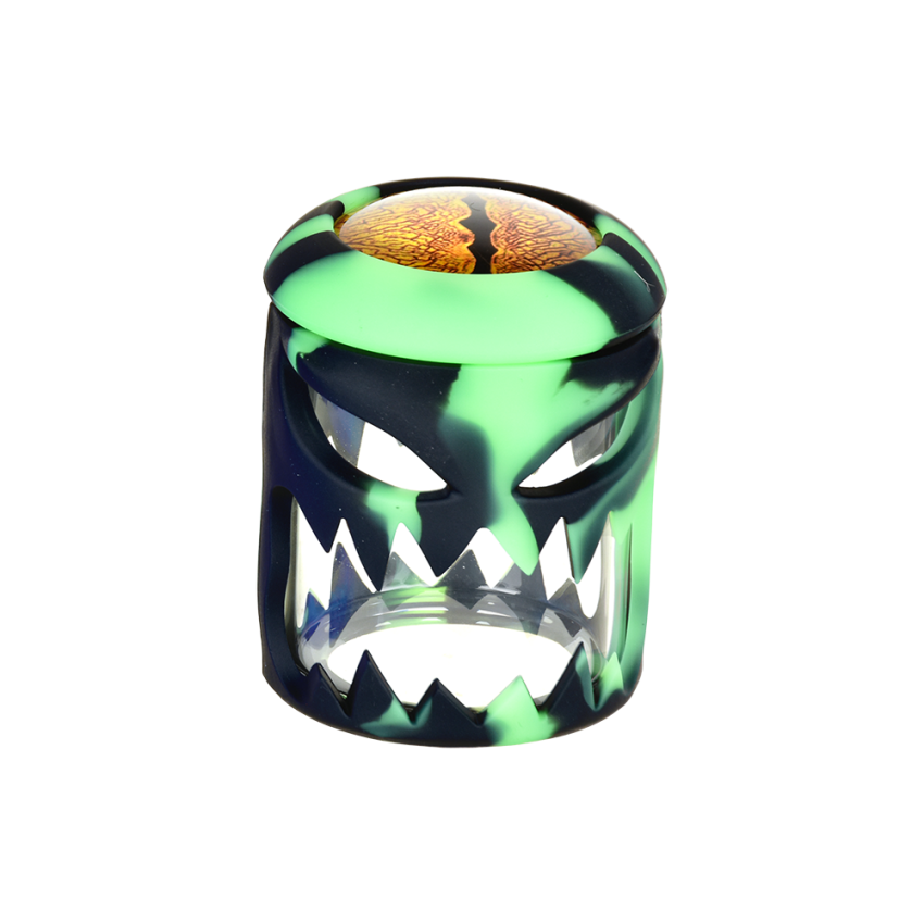 Monster Silicone & Glass Jar | 2.7" | 80mL | Assorted Colors | 6ct Bundle