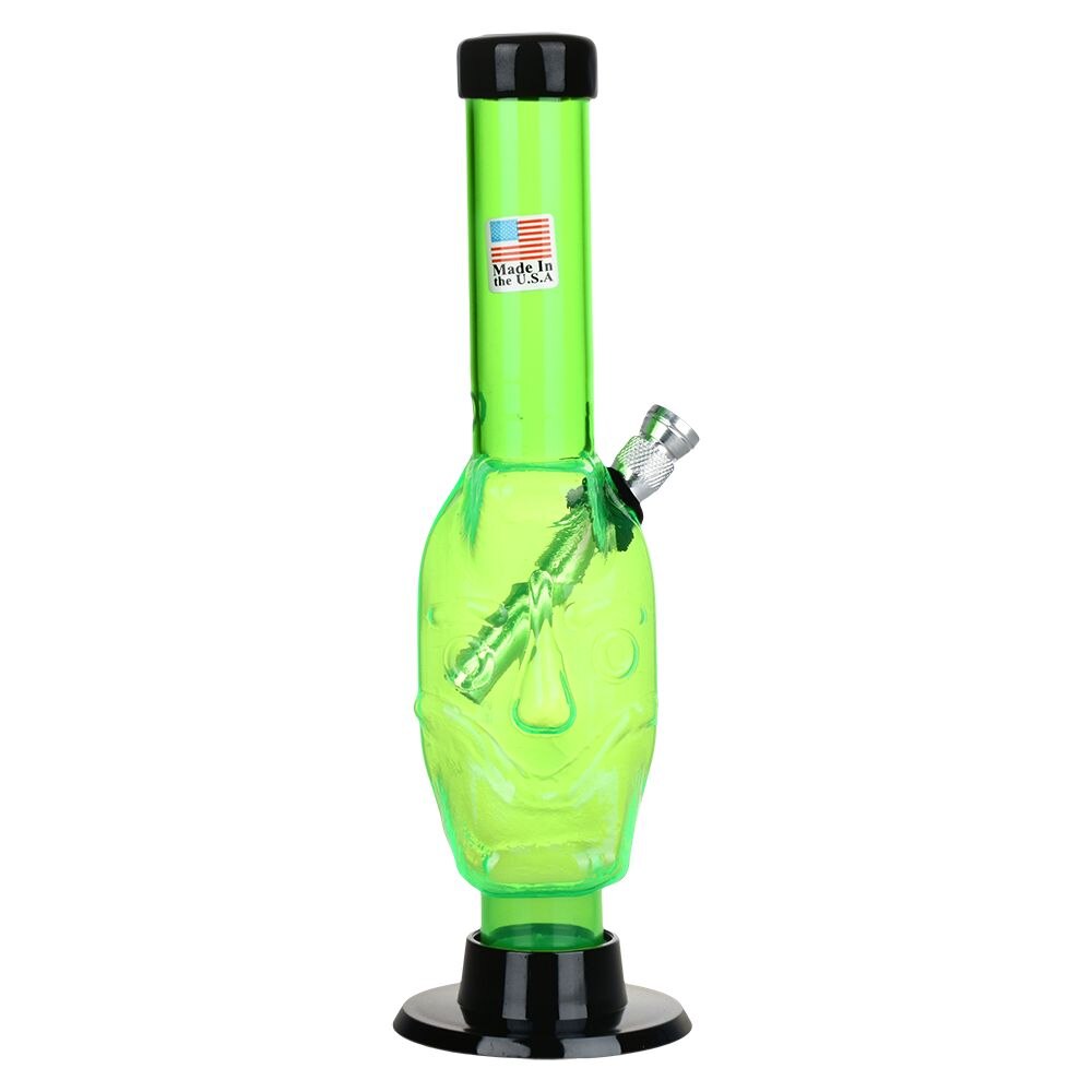 Moon Face Acrylic Water Pipe | 8" | Colors Vary