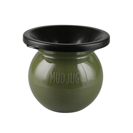 Mud Jug Classic Olive Green Portable Spittoon, 6oz - Front View on White Background
