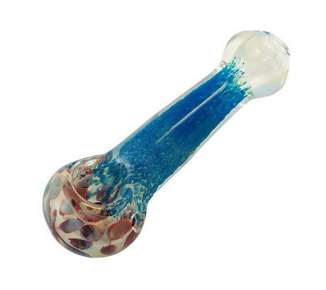 Multi-Color Glass Spoon Pipe, Compact 4" Borosilicate, Portable Design for Dry Herbs, Top View
