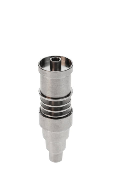 Thick Ass Glass Multi-Fitting Titanium Domeless Nail for E-Nail, 14/18MM Male/Female, Front View