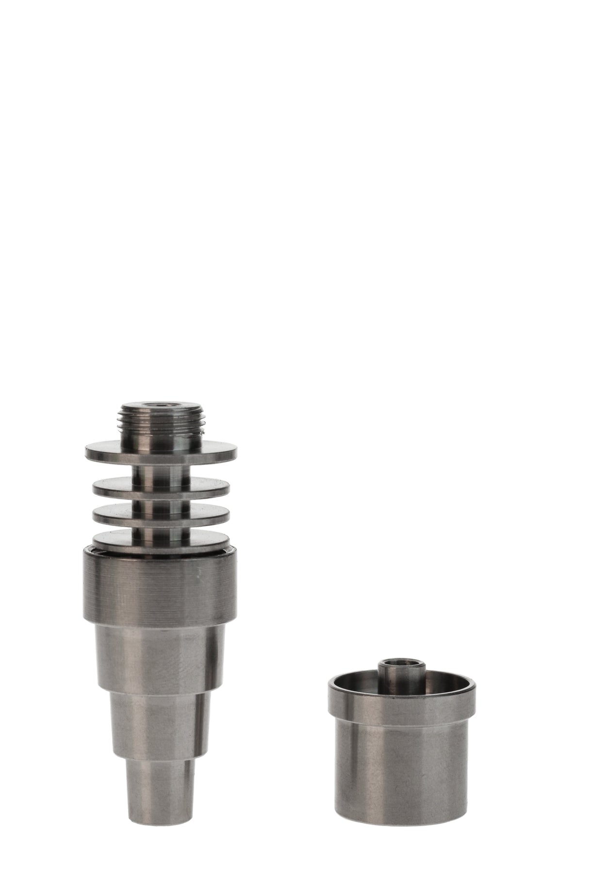 Thick Ass Glass Titanium Domeless Nail for E-Nail, 14/18MM, Male/Female, Front View