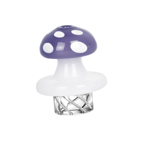 Mushroom Helix Carb Cap by Mushroom Family, 32mm Borosilicate Glass, Front View