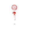Red Mushroom Pillar Terp Slurper Set for Dab Rigs, Top View on White Background