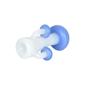 Mushroom Family Quartet Chillum in Borosilicate Glass - 3" Hand Pipe with Colorful Design