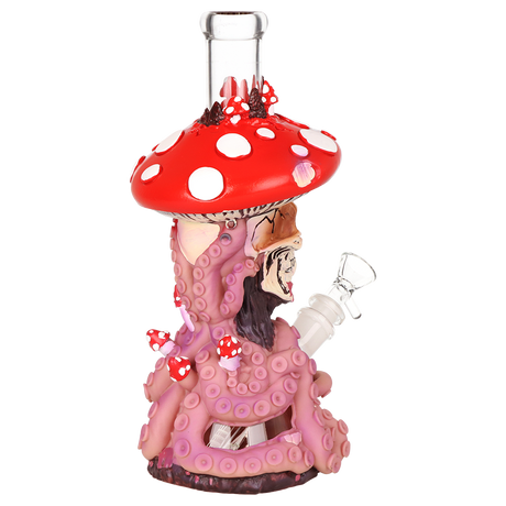Mushroom Skull Tentacle Glass & Vinyl Water Pipe | 10.5" | 14mm F