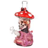 Mushroom Skull Tentacle Glass & Vinyl Water Pipe | 10.5" | 14mm F