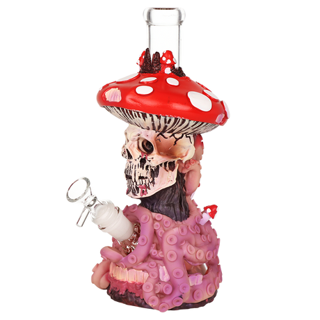 Mushroom Skull Tentacle Glass & Vinyl Water Pipe | 10.5" | 14mm F