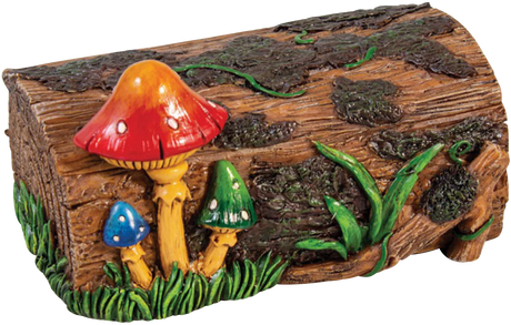 Mushroom Themed Polyresin Stash Box, Medium Size, for Dry Herbs - Front View