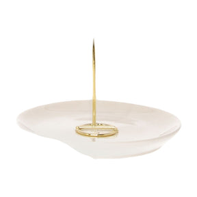 My Bud Vase Cannabis Leaf Jewelry Tree, Elegant Gold Finish, Front View on White