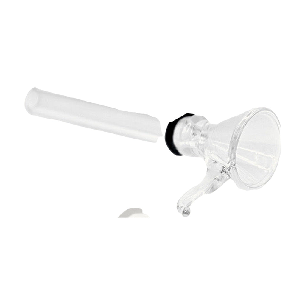 My Bud Vase Cone Bowl clear borosilicate glass chillum one-hitter with black detail