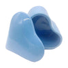 My Bud Vase Heart Stash Cache in blue, front view on a white background, elegant storage solution