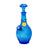 My Bud Vase "Jewel" Bong in Sapphire, elegant textured glass design with deep bowl, front view on white