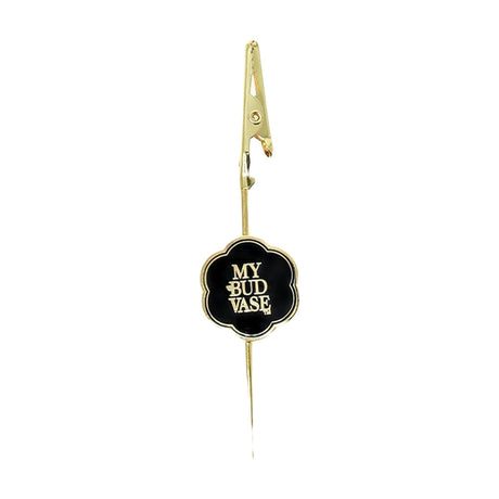 My Bud Vase Joint Clip & Poker in Black Gold, 8.5" length, front view on white background