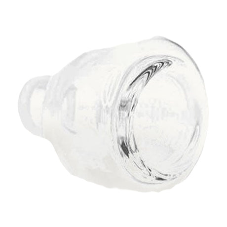 My Bud Vase Large Bubble Bowl, clear glass, side angle on seamless white background