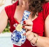 My Bud Vase "Joy" Porcelain Bong Set with Stash Container & Coaster