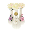 My Bud Vase "Rose" Bong in elegant white ceramic with pink floral accents, front view